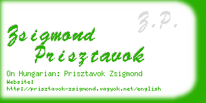 zsigmond prisztavok business card